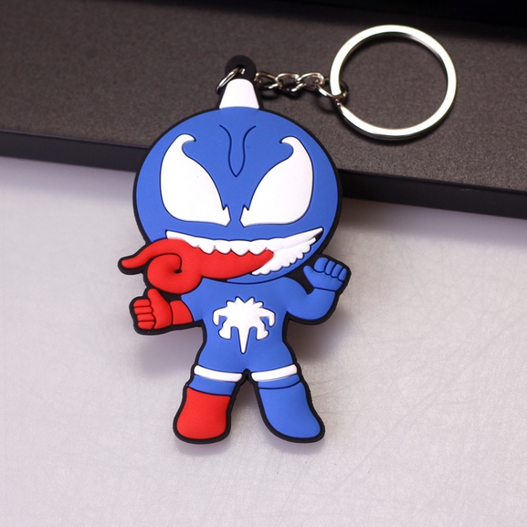 Spiderman Anime peripheral double-sided soft rubber keychain PVC pendant 6-8cm price for 5 pcs