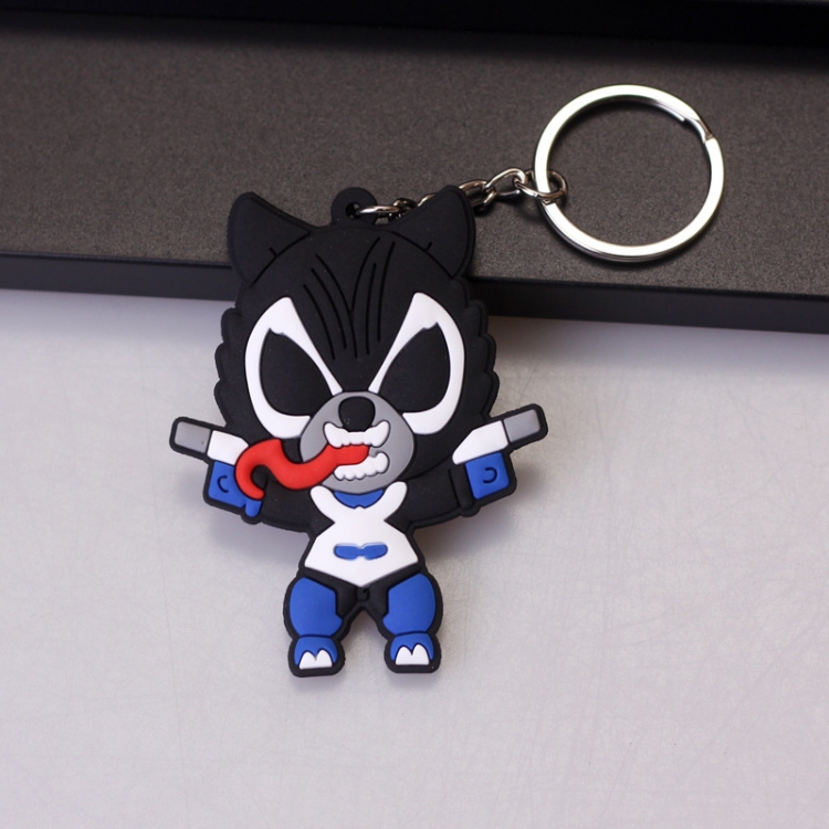 Spiderman Anime peripheral double-sided soft rubber keychain PVC pendant 6-8cm price for 5 pcs