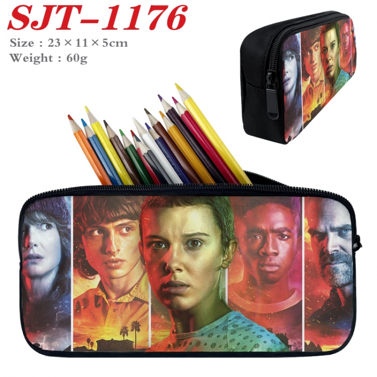 Stranger Things  Anime nylon student pencil case 23x11x5cm  SJT-1176