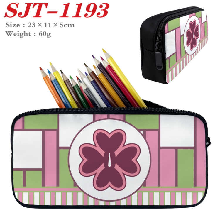 Demon Slayer Kimets  Anime nylon student pencil case 23x11x5cm SJT-1193
