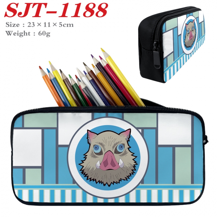 Demon Slayer Kimets  Anime nylon student pencil case 23x11x5cm SJT-1188
