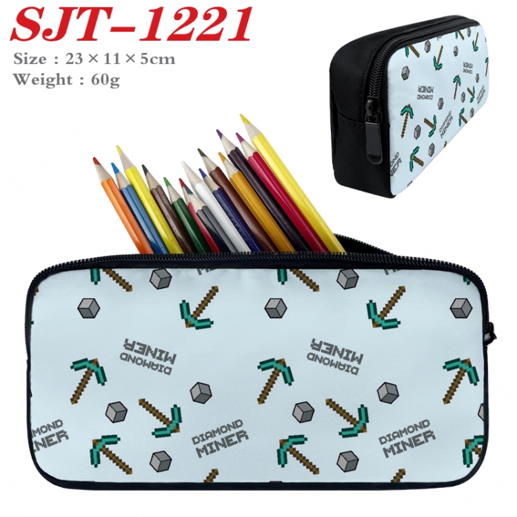 Minecraft  Anime nylon student pencil case 23x11x5cm SJT-1221