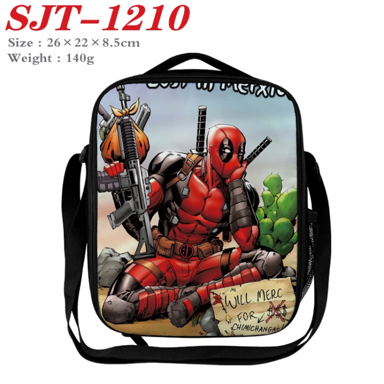 Deadpool Anime Lunch Bag Crossbody Bag 26x22x8.5cm SJT-1210