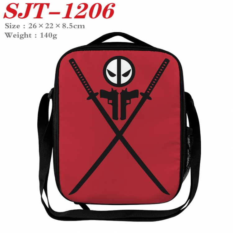 Deadpool Anime Lunch Bag Crossbody Bag 26x22x8.5cm SJT-1206