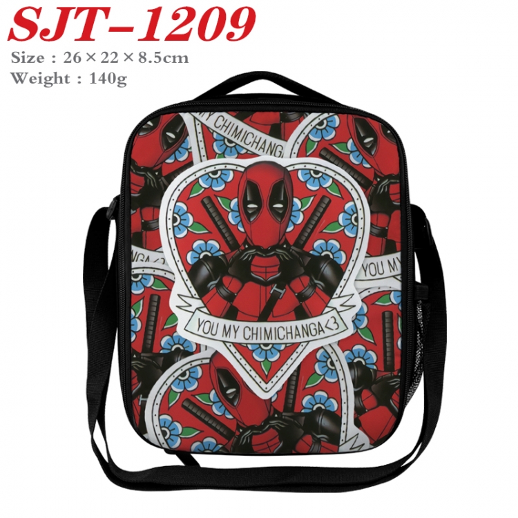 Deadpool Anime Lunch Bag Crossbody Bag 26x22x8.5cm SJT-1209