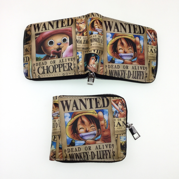 One Piece Medium zipper card leather wallet