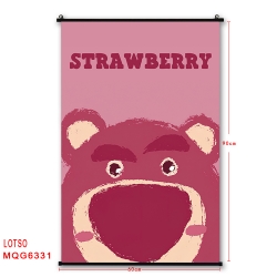 Strawberry Bear cartoon black ...