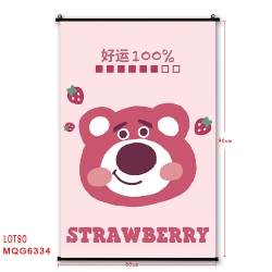 Strawberry Bear cartoon black ...