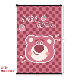 Strawberry Bear cartoon black ...