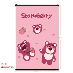 Strawberry Bear cartoon black ...