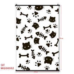 cat cartoon black Plastic rod ...