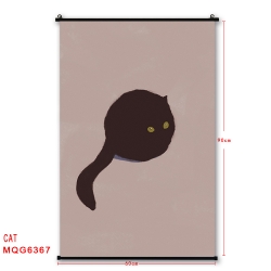 cat cartoon black Plastic rod ...