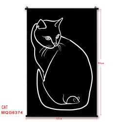 cat cartoon black Plastic rod ...