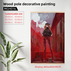 EVA Anime wooden pole decorati...