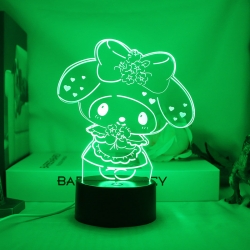 3D night light USB touch switc...