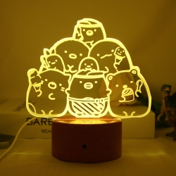 3D night light USB touch switc...