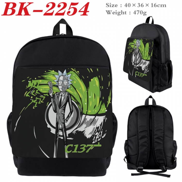 Rick and Morty New nylon canvas waterproof backpack 40X36X16CM BK-2254