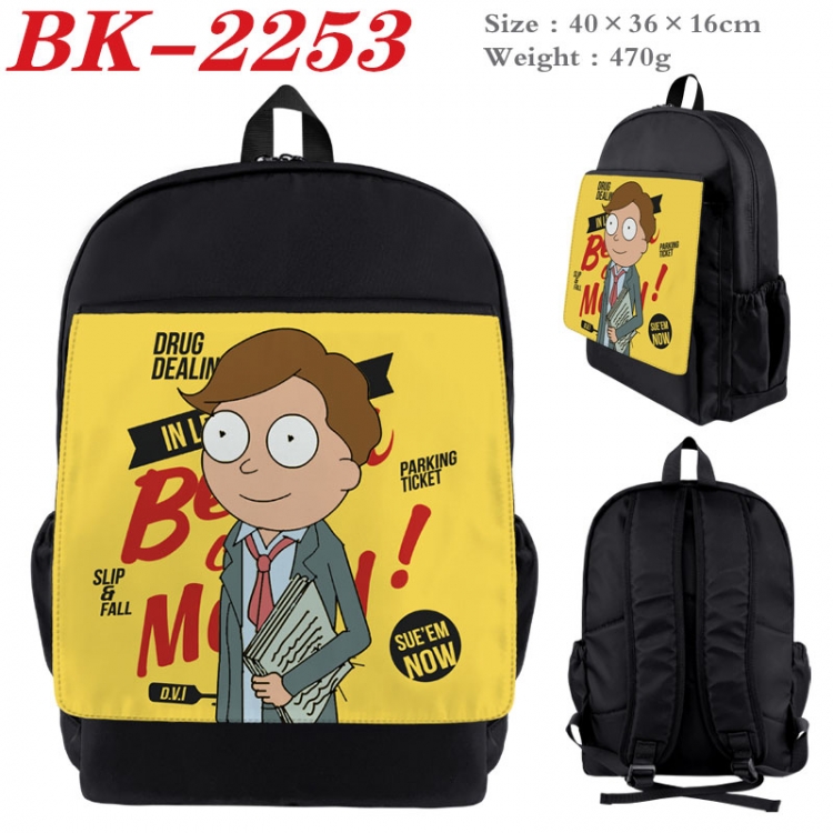 Rick and Morty New nylon canvas waterproof backpack 40X36X16CM BK-2253