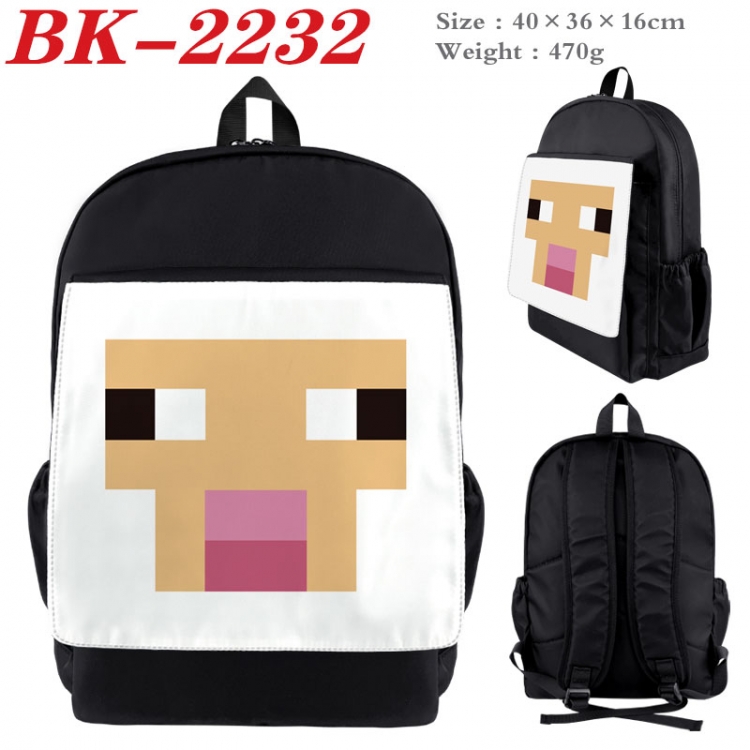 Minecraft New nylon canvas waterproof backpack 40X36X16CM BK-2232