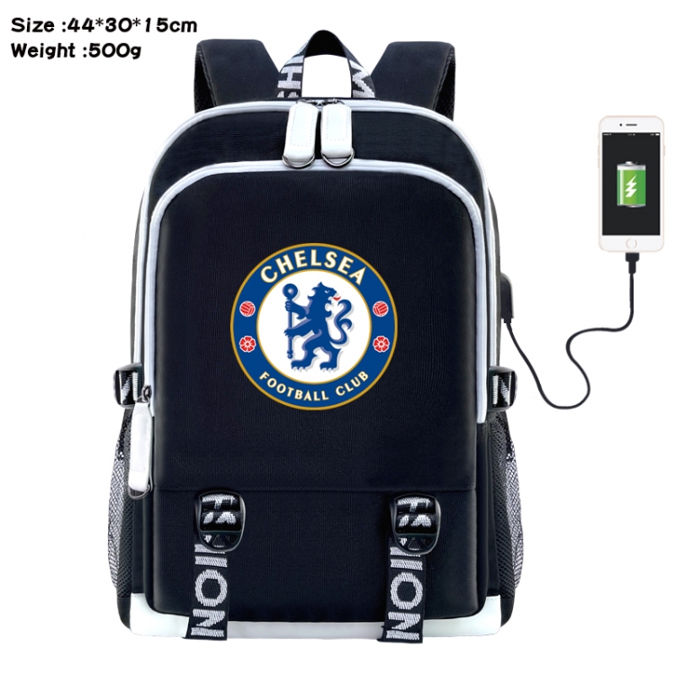 Football Anime Double Zipper Data Backpack 44X30X15CM