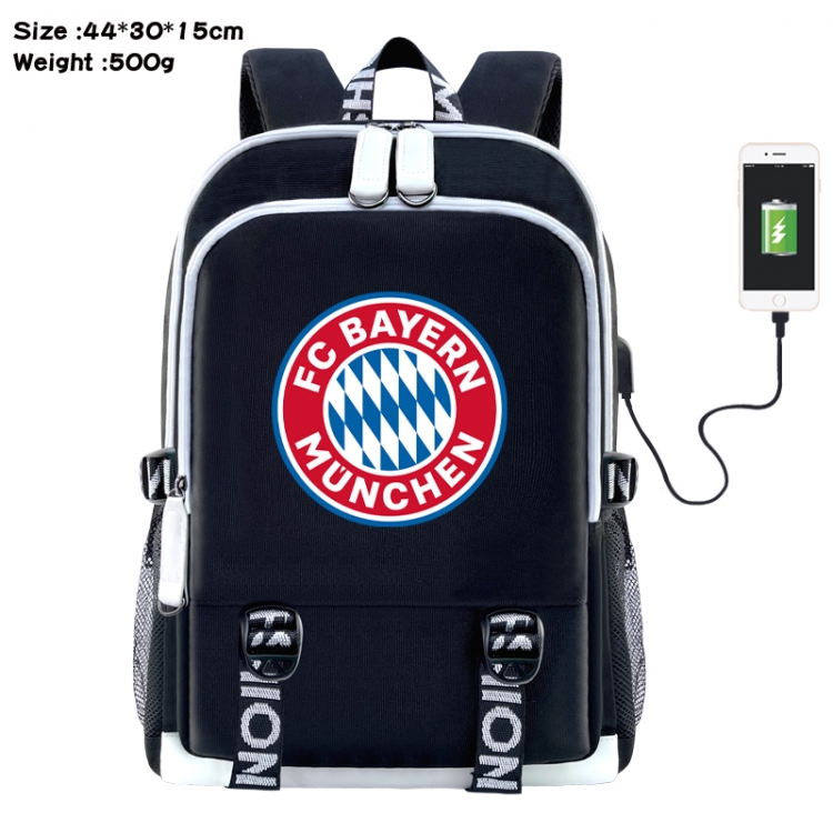 Football Anime Double Zipper Data Backpack 44X30X15CM