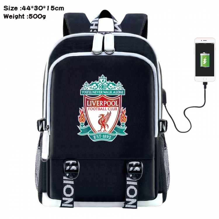 Football Anime Double Zipper Data Backpack 44X30X15CM