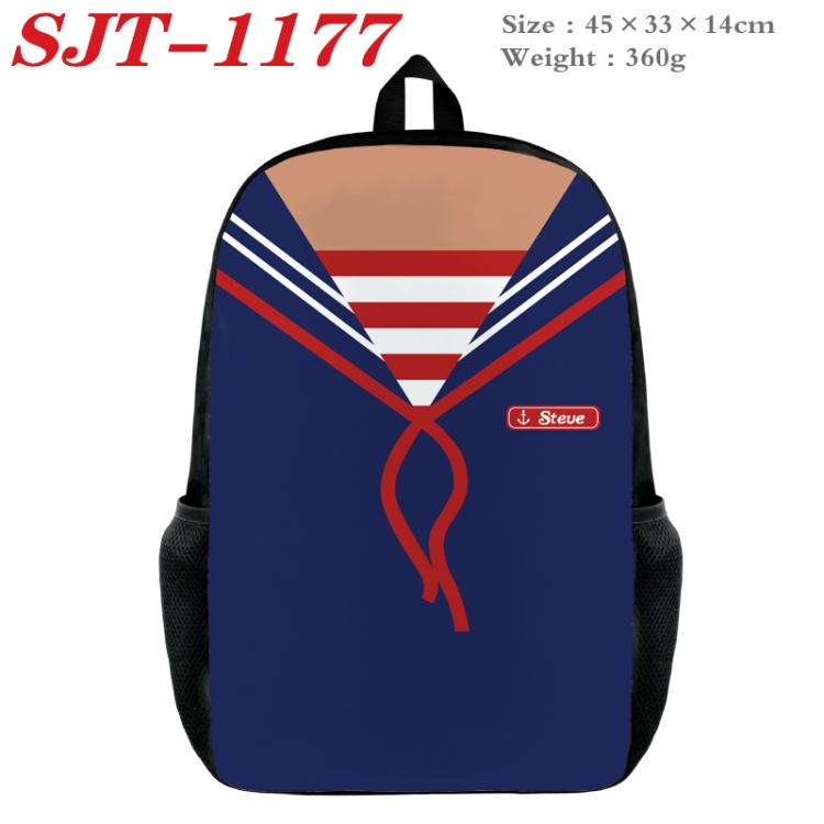 Stranger Things Anime nylon canvas backpack student backpack 45x33x14cm SJT-1177