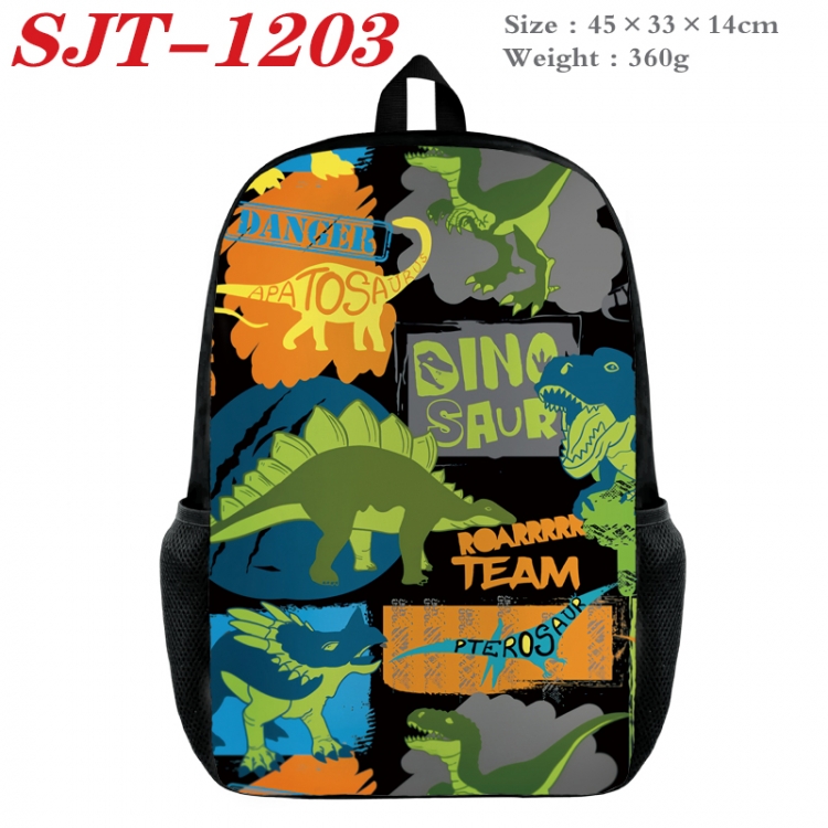 Dinosaur series Anime nylon canvas backpack student backpack 45x33x14cm SJT-1203