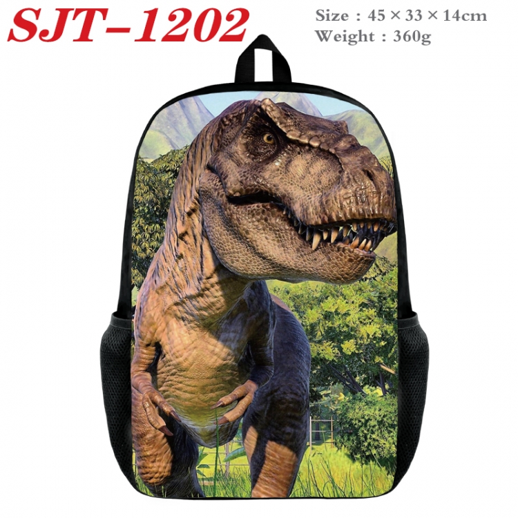 Dinosaur series Anime nylon canvas backpack student backpack 45x33x14cm SJT-1202