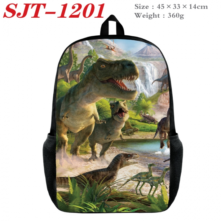 Dinosaur series Anime nylon canvas backpack student backpack 45x33x14cm SJT-1201