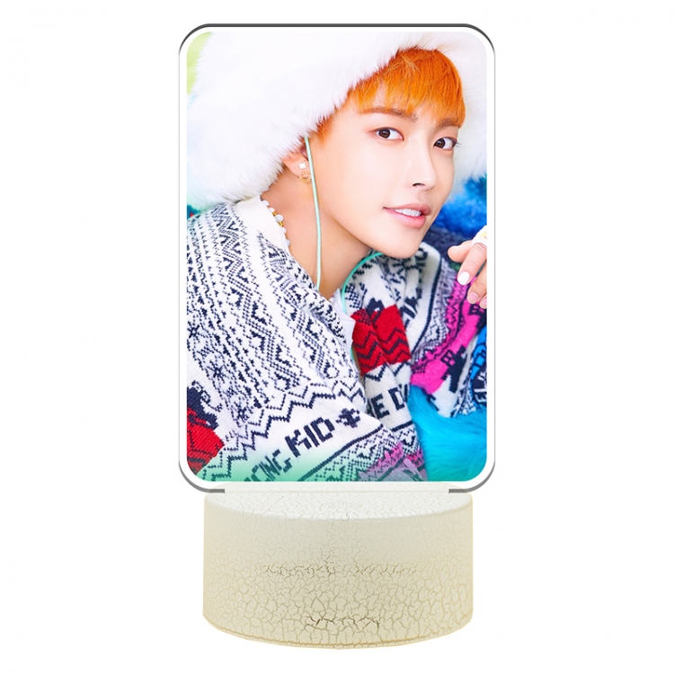 ATEEZ Acrylic Night Light 16 Color-changing USB Interface Box Set 19X7X4CM white base