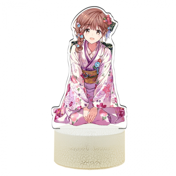 Masamune-kuns Revenge Acrylic Night Light 16 Color-changing USB Interface Box Set 19X7X4CM white base