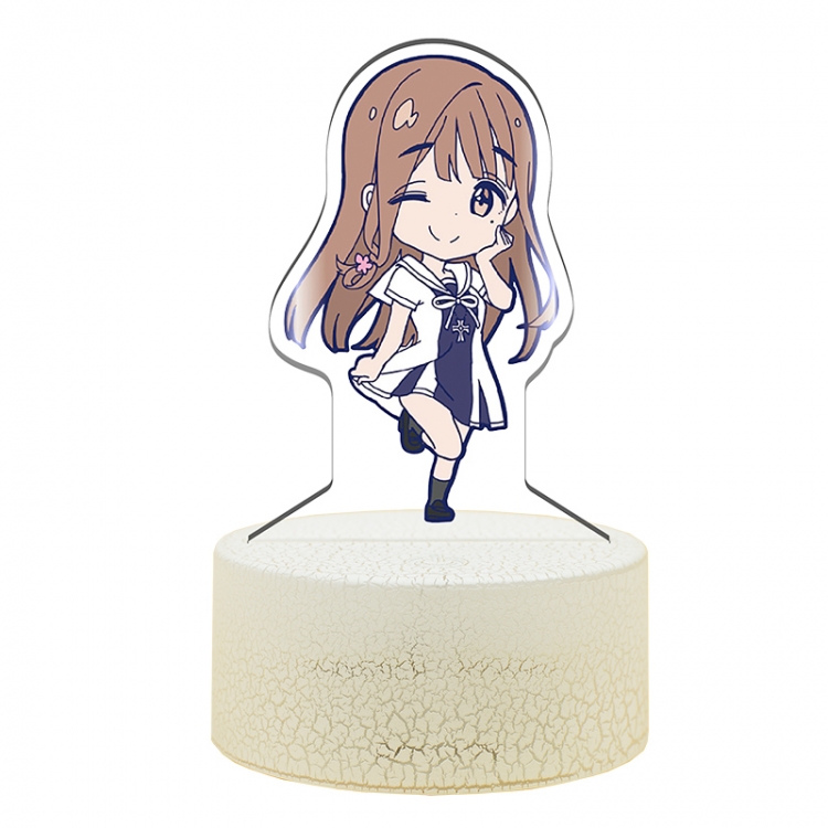 Masamune-kuns Revenge Acrylic night light 16 kinds of color changing USB interface box 14X7X4CM white base