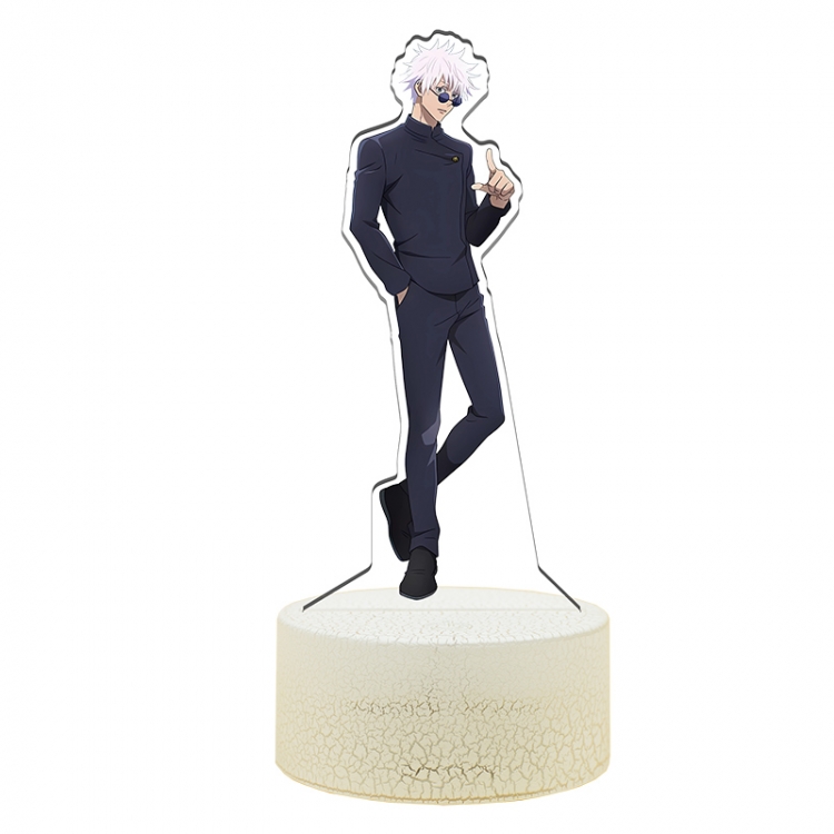 Jujutsu Kaisen Acrylic Night Light 16 Color-changing USB Interface Box Set 19X7X4CM white base