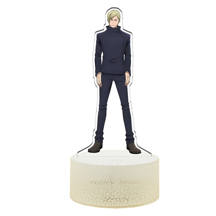 Jujutsu Kaisen Acrylic Night Light 16 Color-changing USB Interface Box Set 19X7X4CM white base