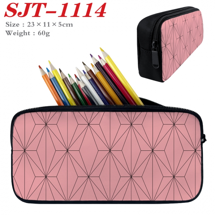 Demon Slayer Kimets  Anime nylon student pencil case 23x11x5cm  SJT-1114