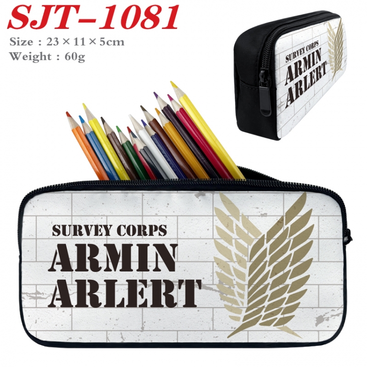 Shingeki no Kyojin Anime nylon student pencil case 23x11x5cm  SJT-1081