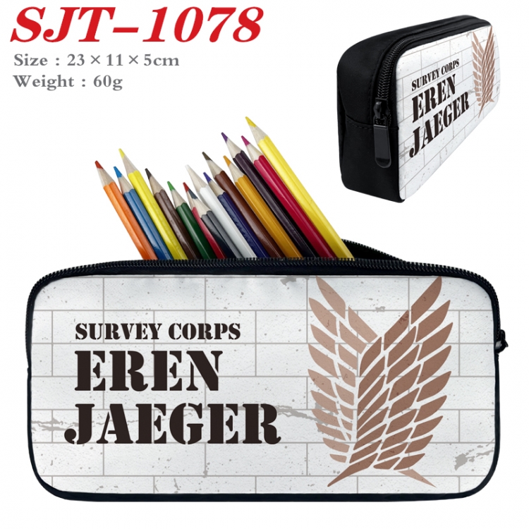 Shingeki no Kyojin Anime nylon student pencil case 23x11x5cm SJT-1078