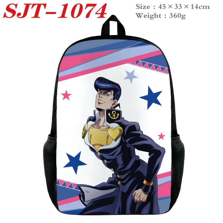 JoJos Bizarre Adventure Anime nylon canvas backpack student backpack 45x33x14cm SJT-1074