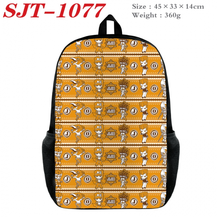 JoJos Bizarre Adventure Anime nylon canvas backpack student backpack 45x33x14cm  SJT-1077