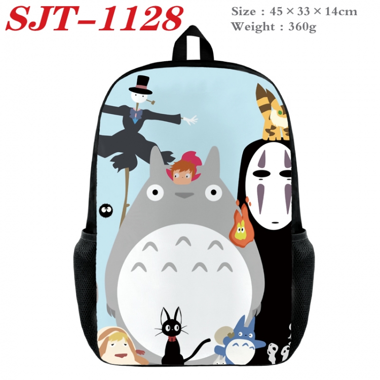 TOTORO Anime nylon canvas backpack student backpack 45x33x14cm SJT-1128