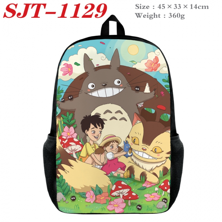 TOTORO Anime nylon canvas backpack student backpack 45x33x14cm SJT-1129