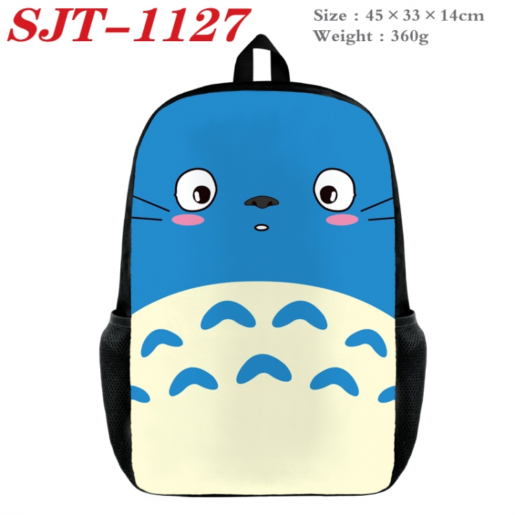 TOTORO Anime nylon canvas backpack student backpack 45x33x14cm SJT-1127