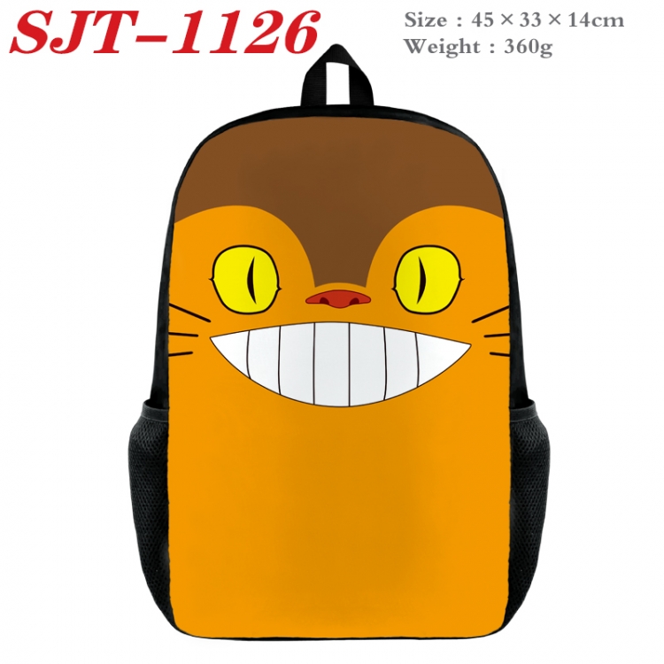 TOTORO Anime nylon canvas backpack student backpack 45x33x14cm  SJT-1126