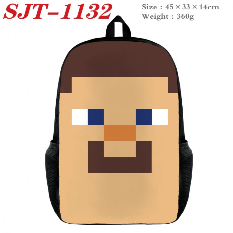 Minecraft Anime nylon canvas backpack student backpack 45x33x14cm SJT-1132