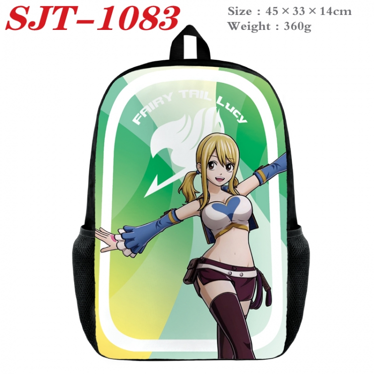 Fairy tail Anime nylon canvas backpack student backpack 45x33x14cm SJT-1083
