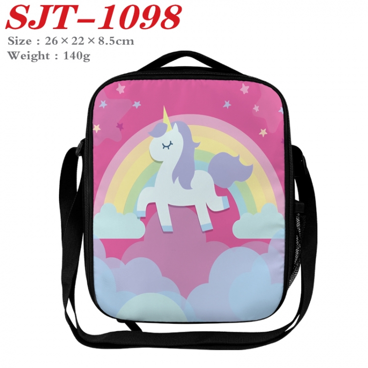 Unicorn Anime Lunch Bag Crossbody Bag 26x22x8.5cm