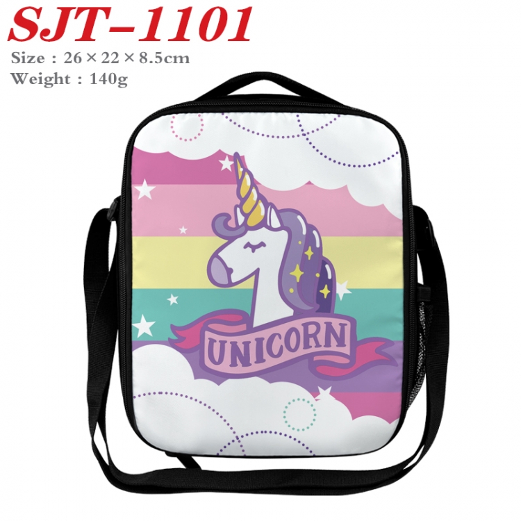 Unicorn Anime Lunch Bag Crossbody Bag 26x22x8.5cm