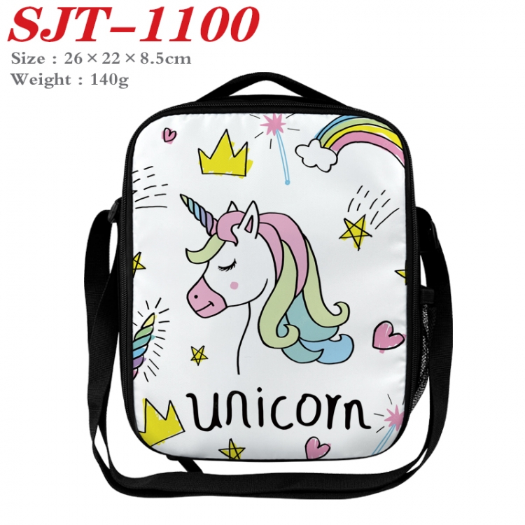 Unicorn Anime Lunch Bag Crossbody Bag 26x22x8.5cm