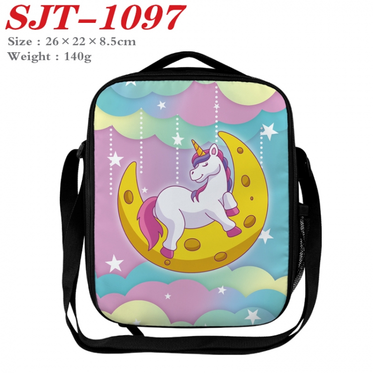 Unicorn Anime Lunch Bag Crossbody Bag 26x22x8.5cm